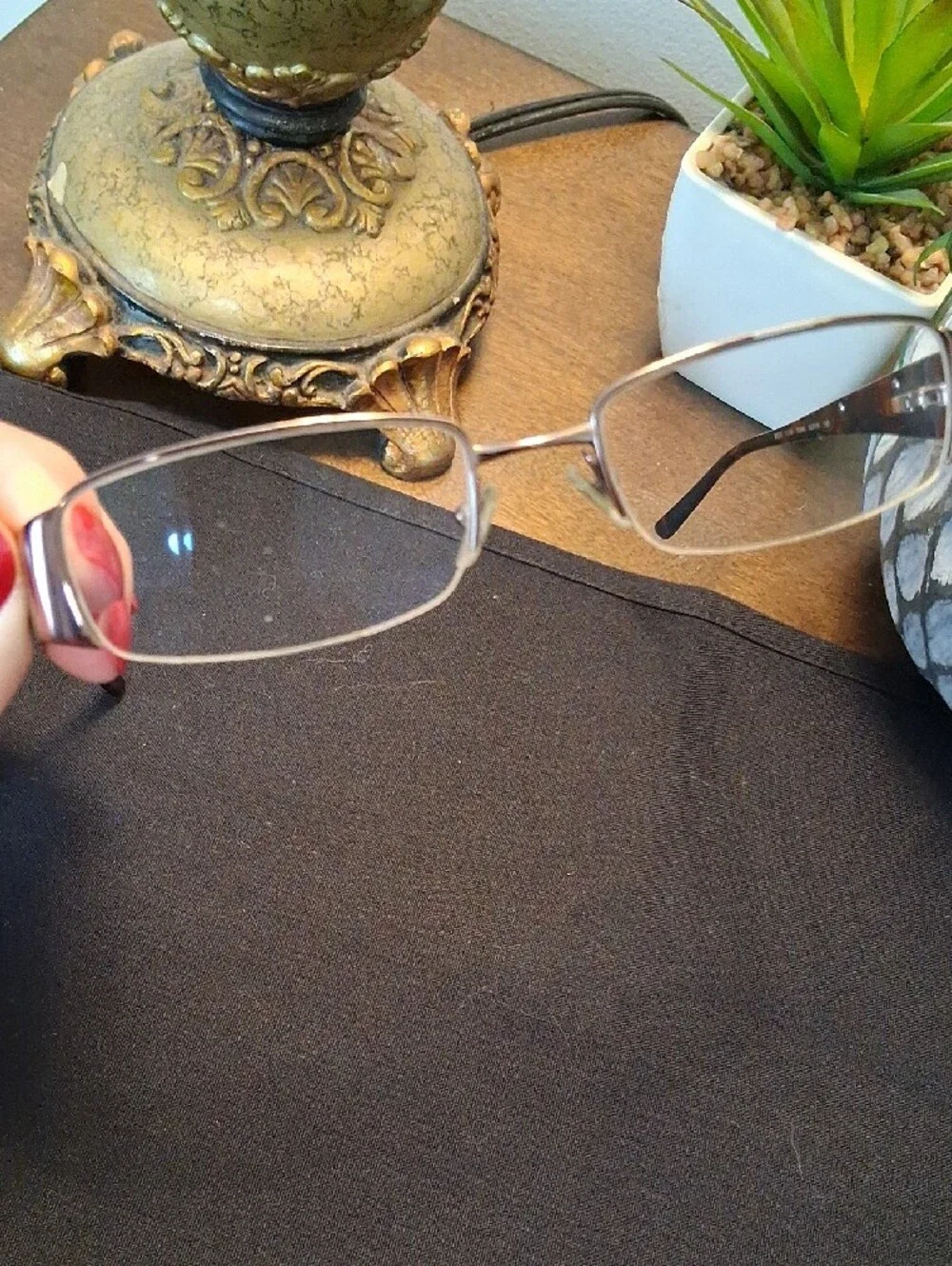 Versace Tortoiseshell and Silver Women's Glass Frames